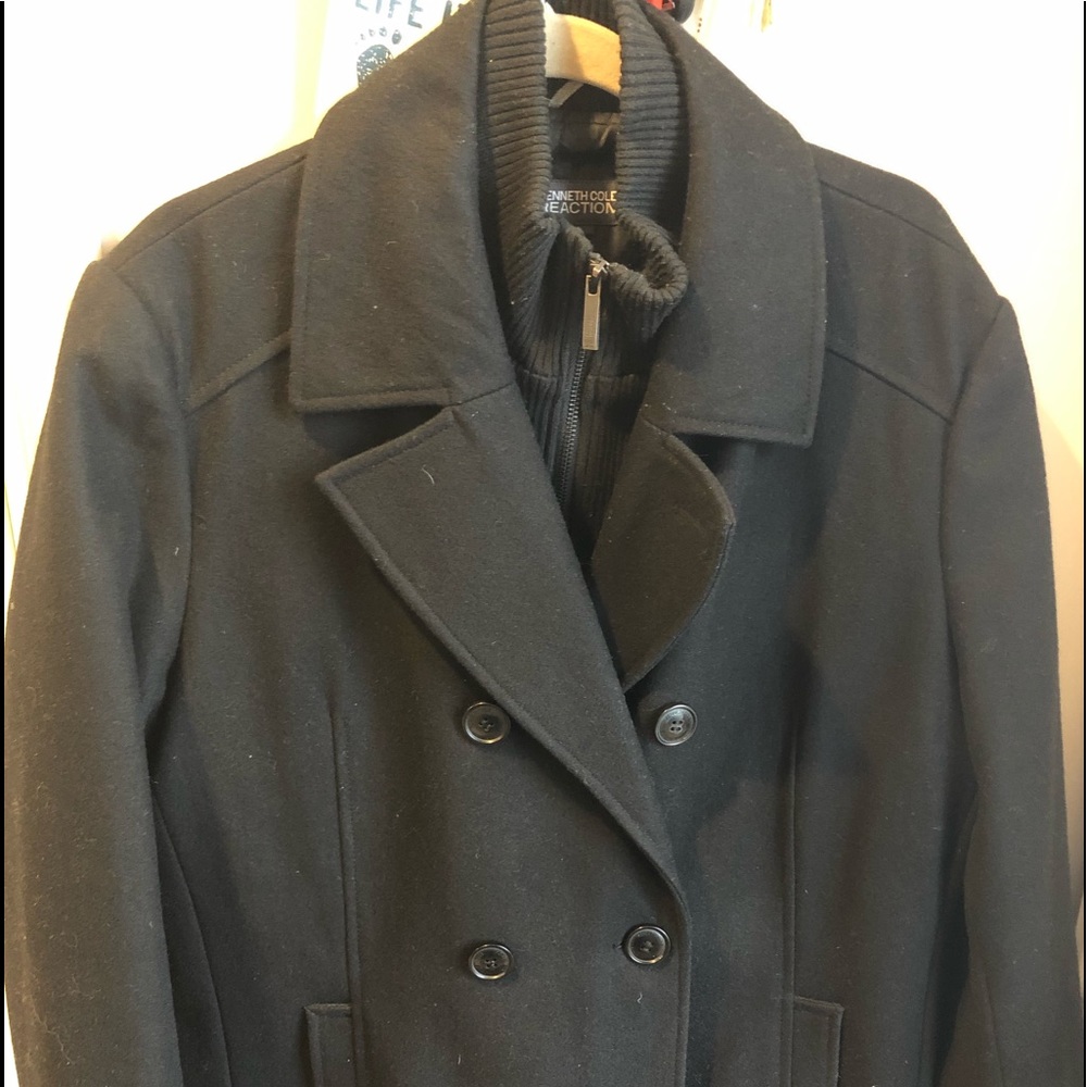 Kenneth coal double breasted wool coat for men!